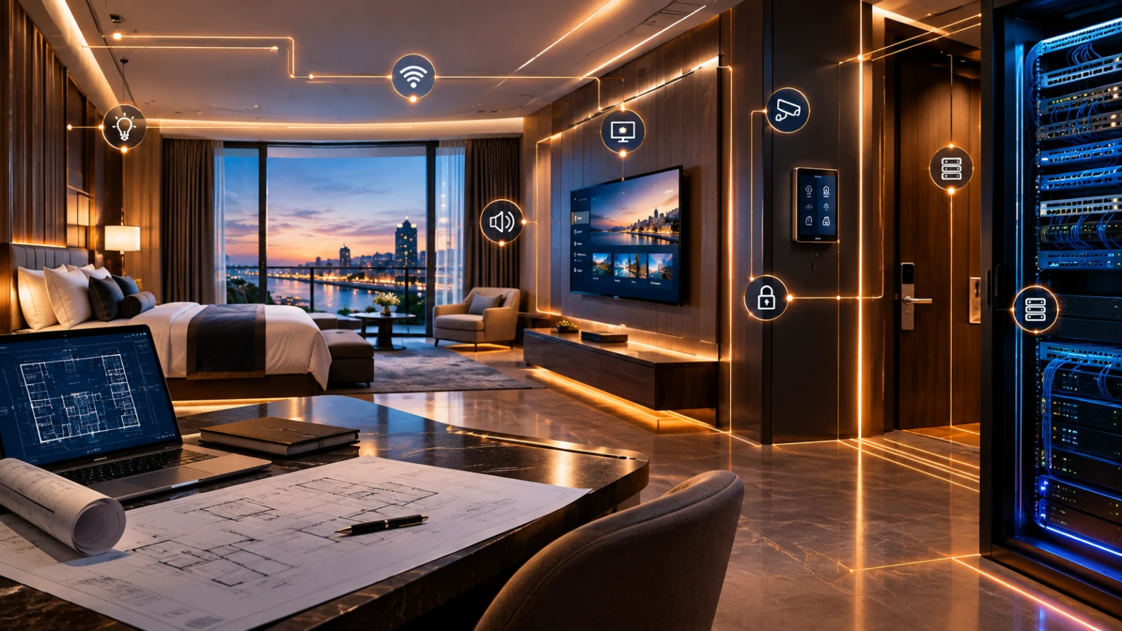 Hotel technology infrastructure planning and system integration