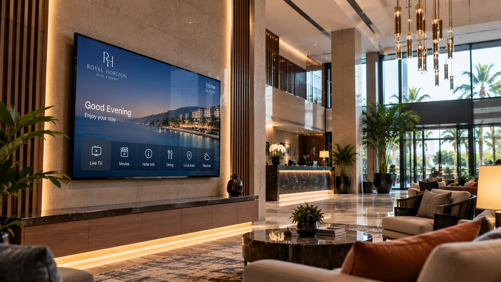 Lobbies, lounges and staff areas